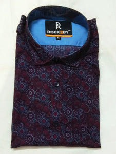 Round Printed  Casual Full sleeve Shirt