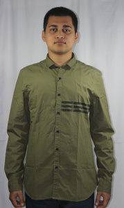 Green  Casual  Printed Shirt