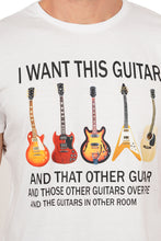 Load image into Gallery viewer, Men Short Sleeve White Guitar Printed T-Shirt