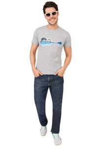 Guitar Lake Reflections Heather Grey T-Shirt