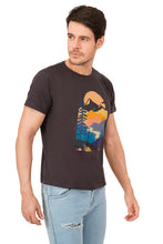 Load image into Gallery viewer, Charcoal Grey Graphic Printed T-Shirt