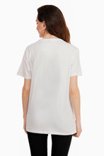 Load image into Gallery viewer, Women White Guitar Printed T-shirt