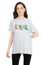 Load image into Gallery viewer, Women Sky Blue Printed   T-Shirt