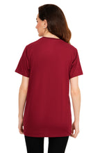 Load image into Gallery viewer, Women Dark Maroon Red Printed T-Shirt